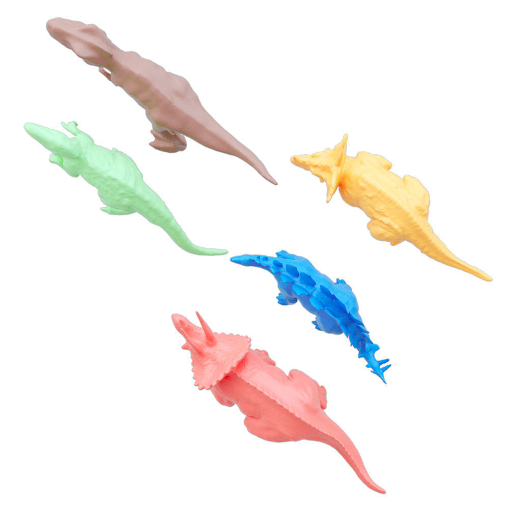 Collection of colored dinosaurs 3D model_4