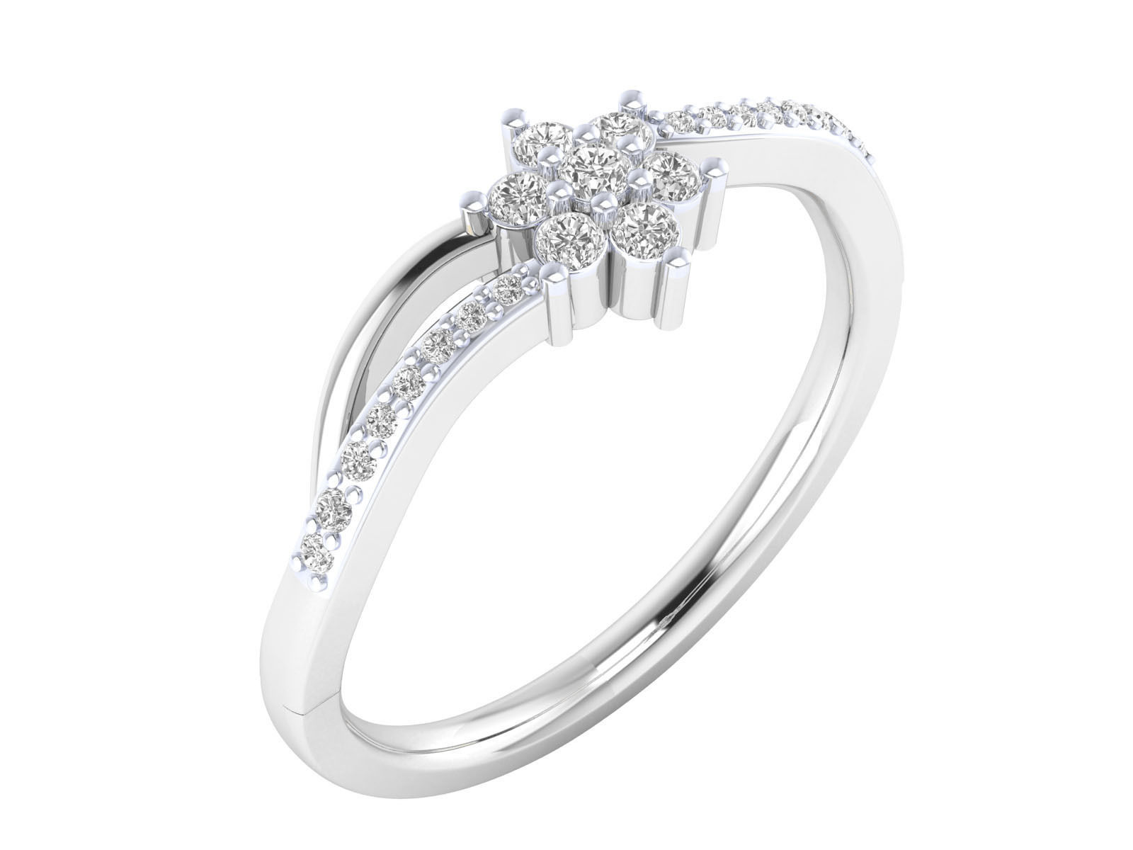 Women ring 3dm render 3D print model 3D print model_6