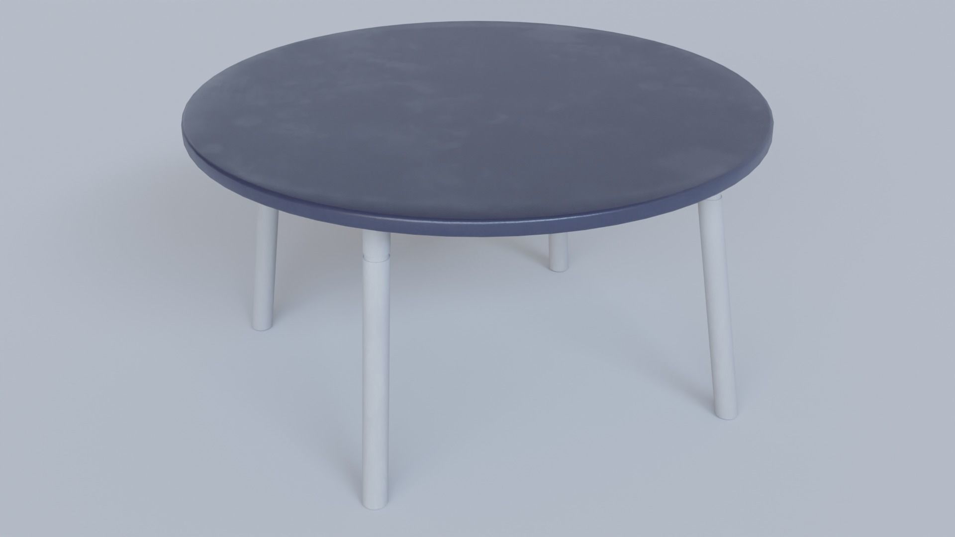 Table round with legs Low-poly 3D model_2