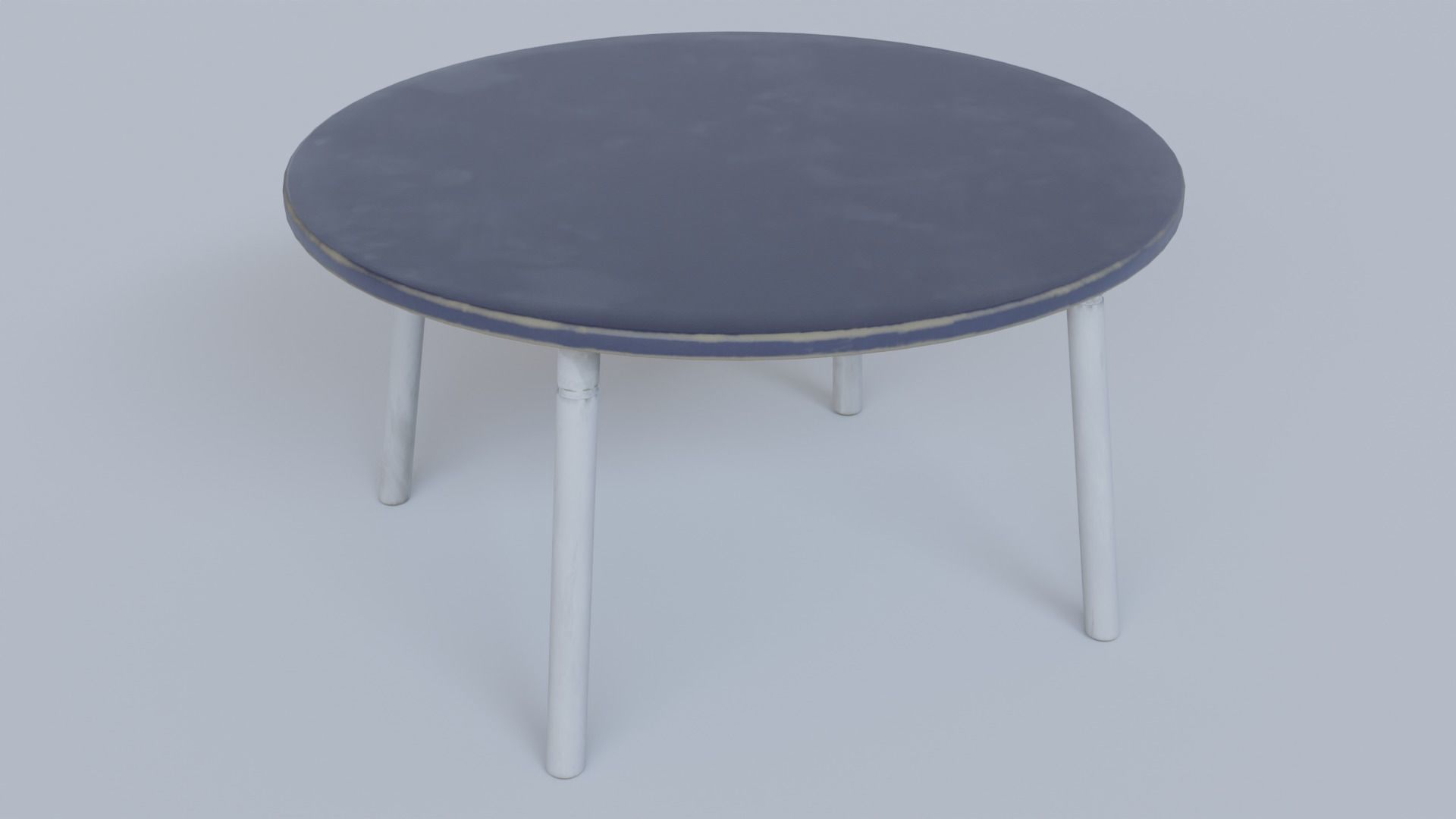 Table round with legs Low-poly 3D model_4