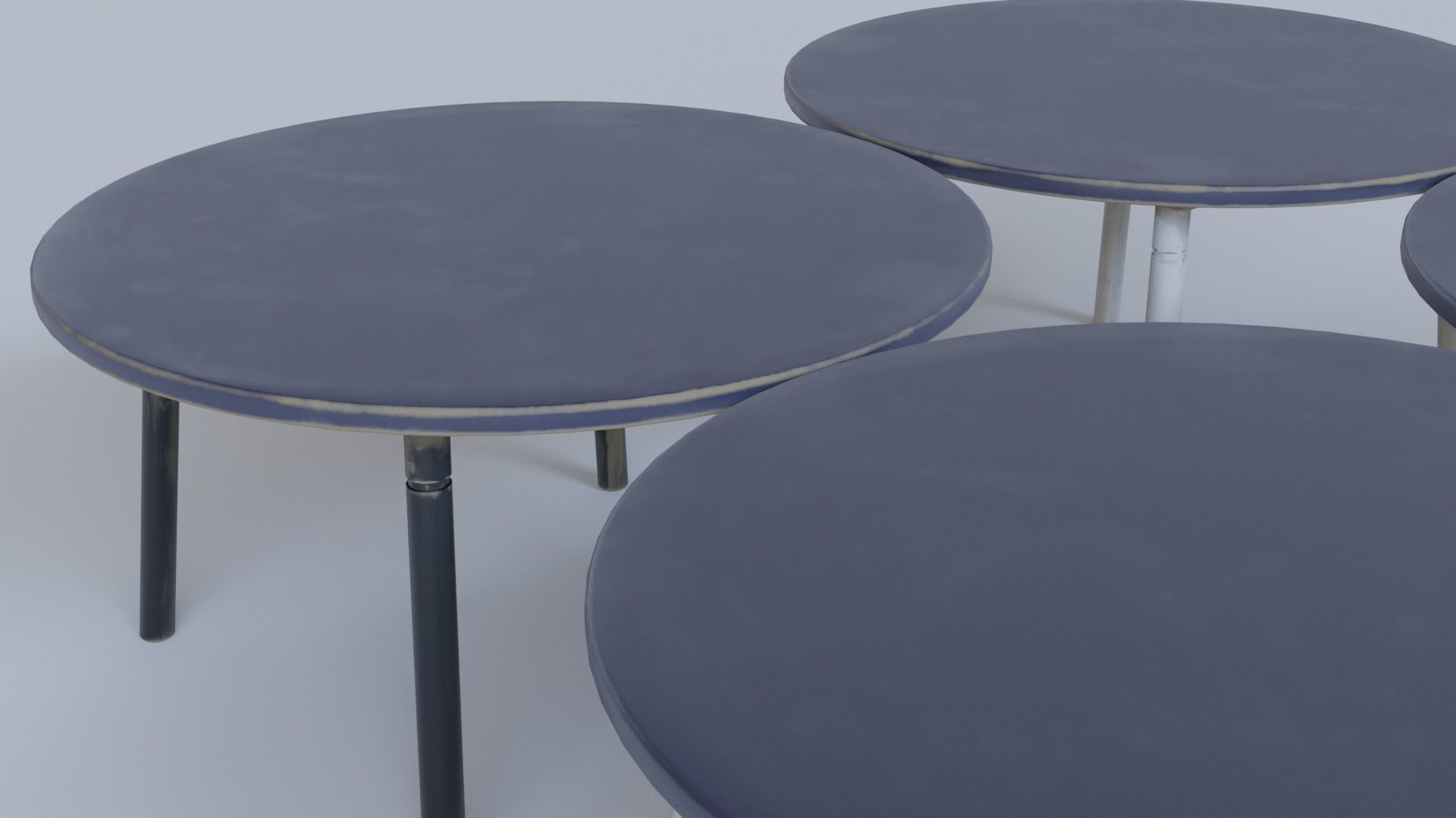 Table round with legs Low-poly 3D model_12