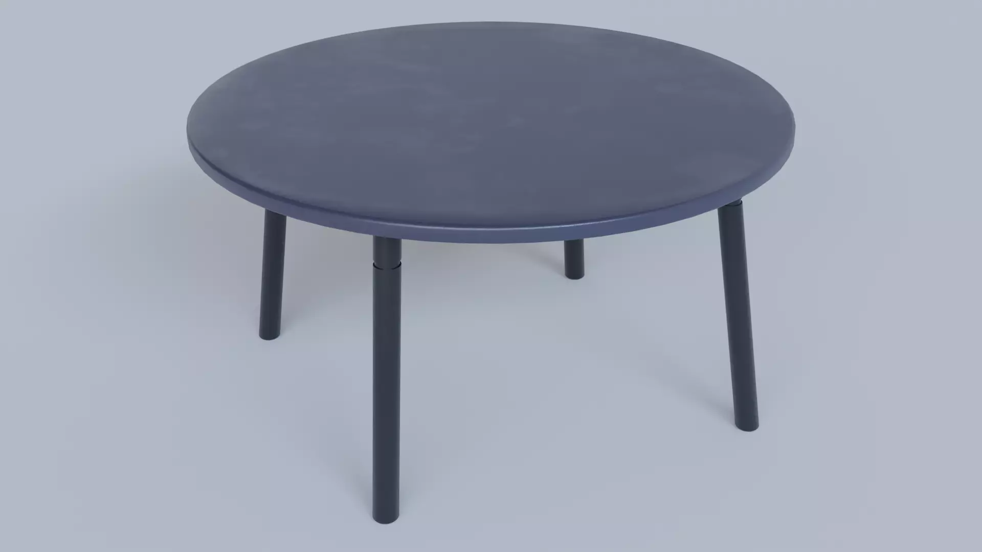 Table round with legs Low-poly 3D model_0