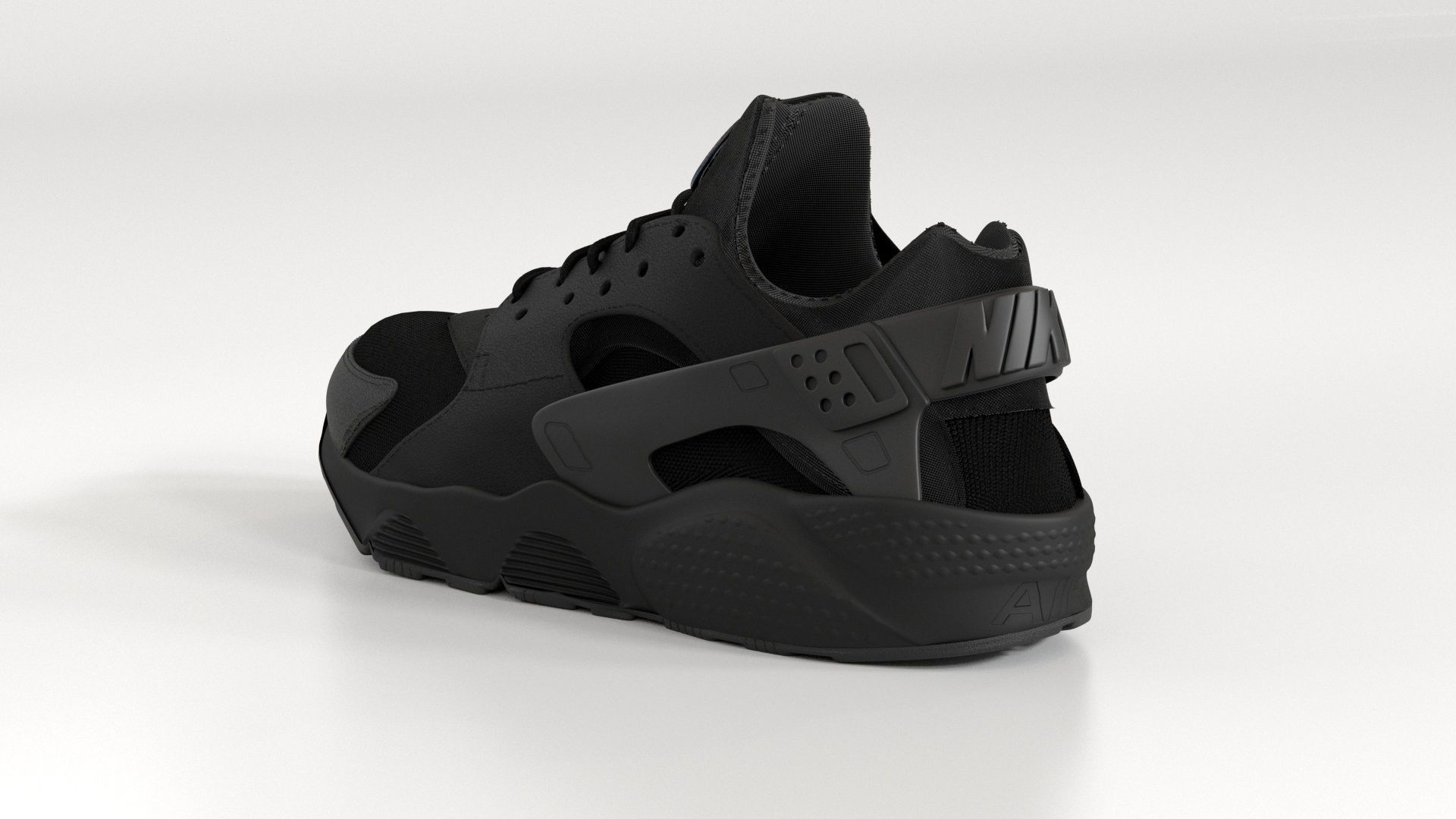 Nike Air Huarache Triple Black 3D model_5