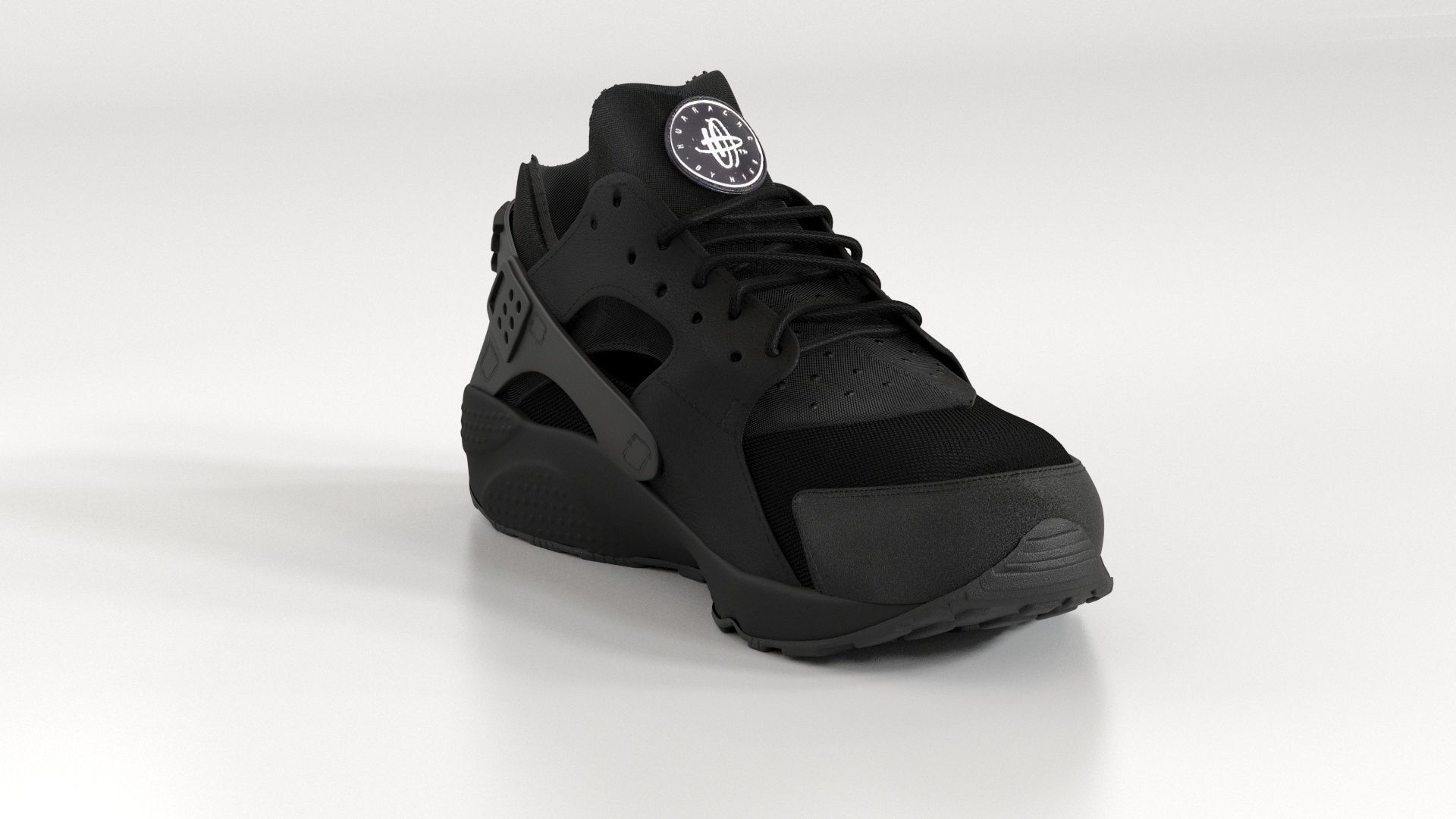 Nike Air Huarache Triple Black 3D model_8