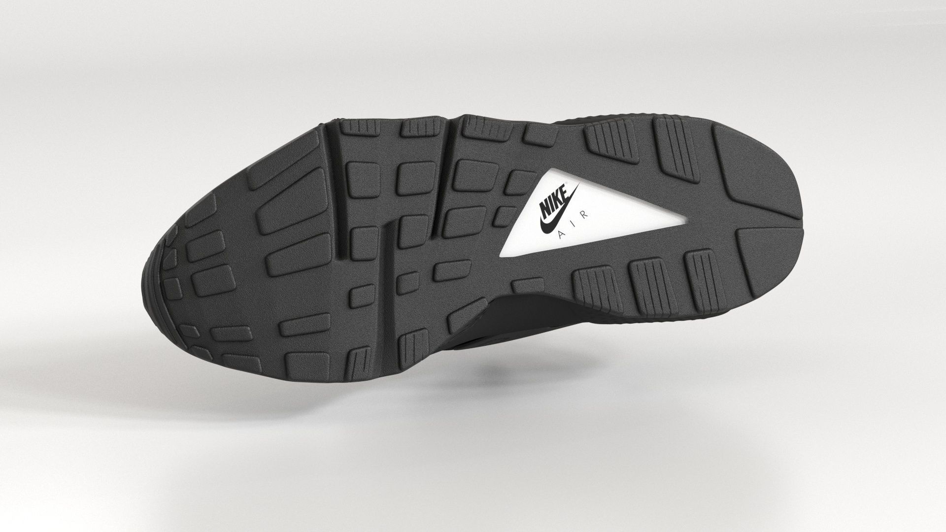 Nike Air Huarache Triple Black 3D model_7