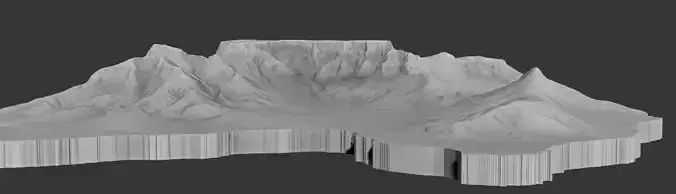 Table Mountain  3D print model