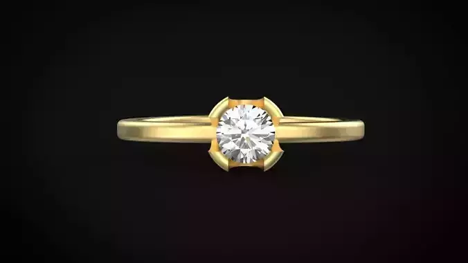 Solitaire ring 3dmodel 3D print model