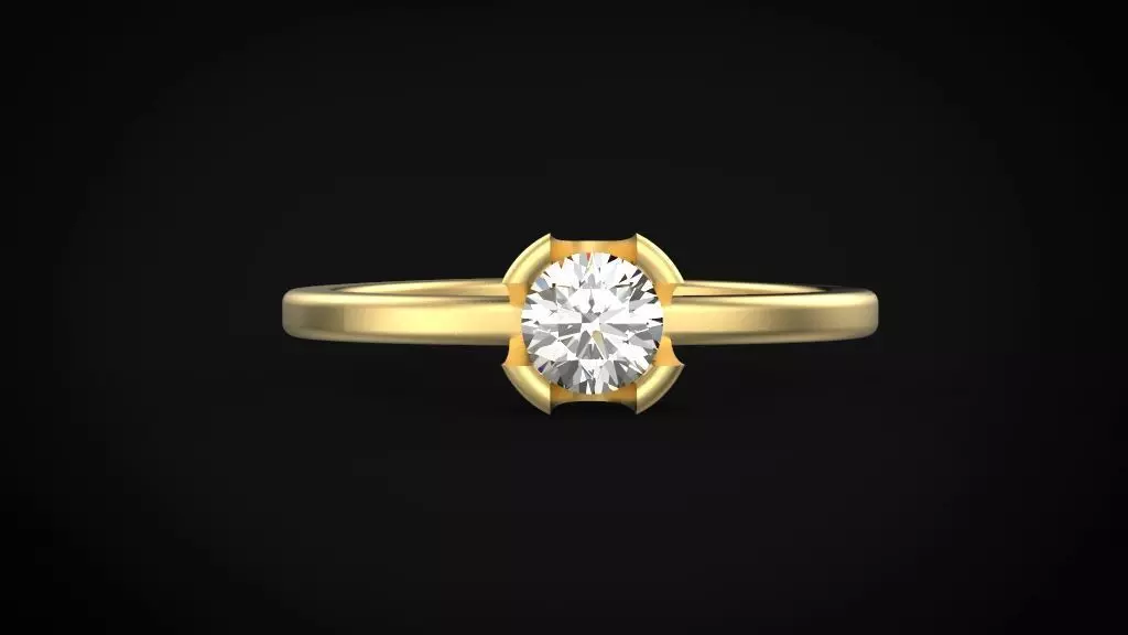 Solitaire ring 3dmodel 3D print model 3D print model