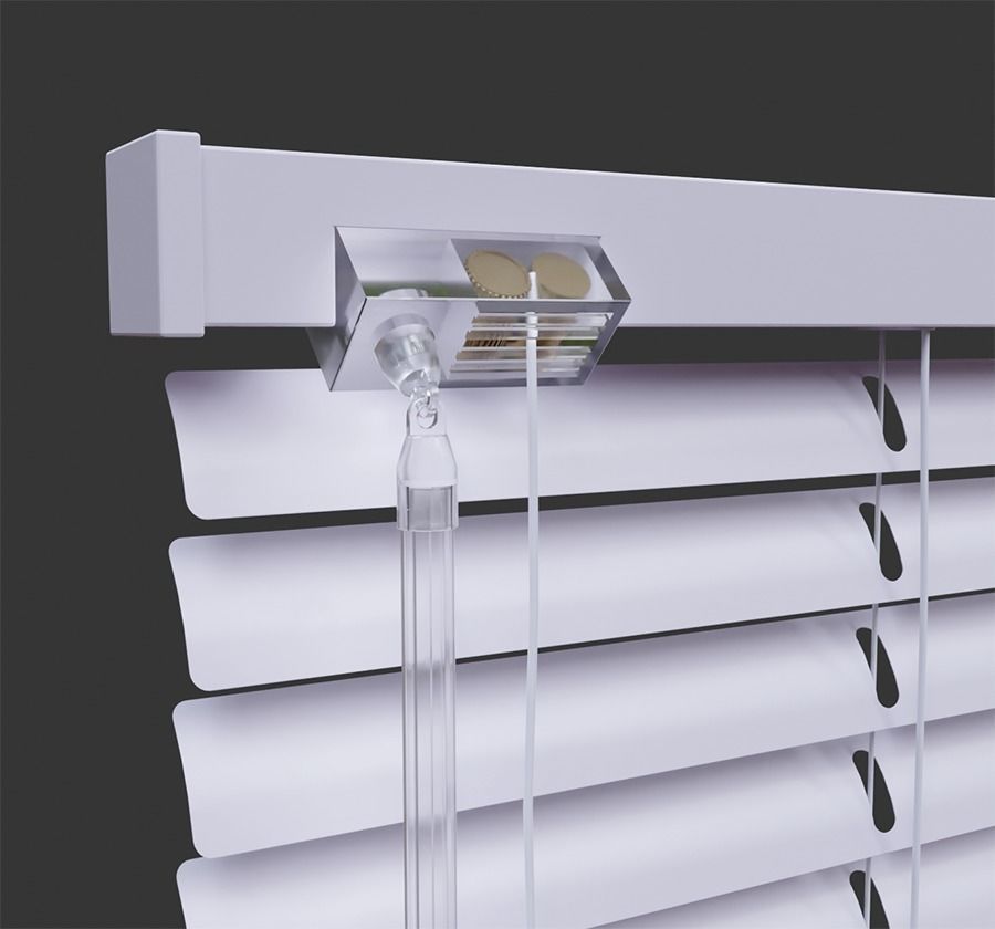 Window PVC Blinds Low-poly 3D model_3