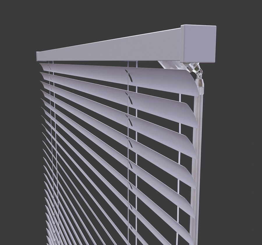 Window PVC Blinds Low-poly 3D model_5