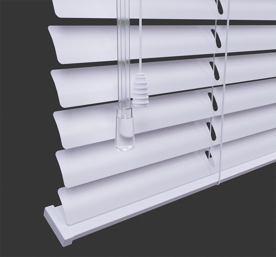 Window PVC Blinds Low-poly 3D model_4