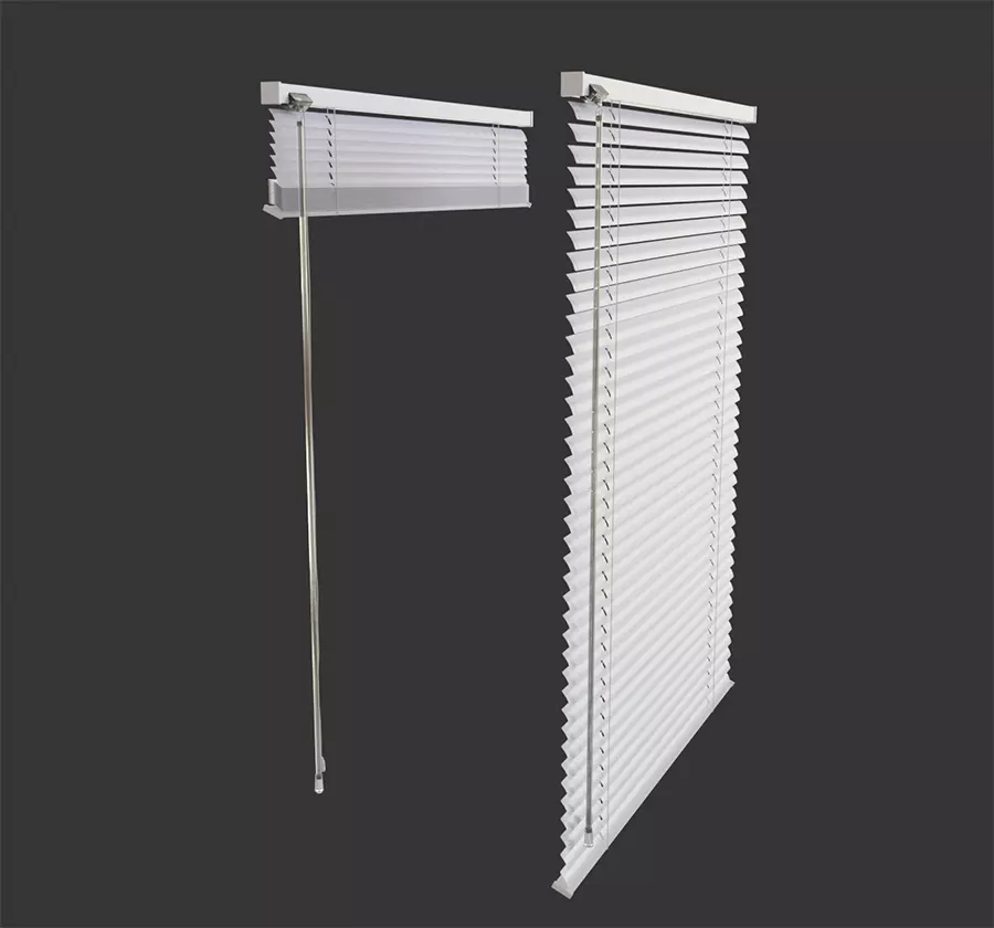 Window PVC Blinds Low-poly 3D model_0