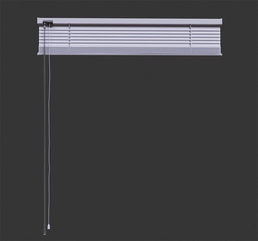 Window PVC Blinds Low-poly 3D model_2