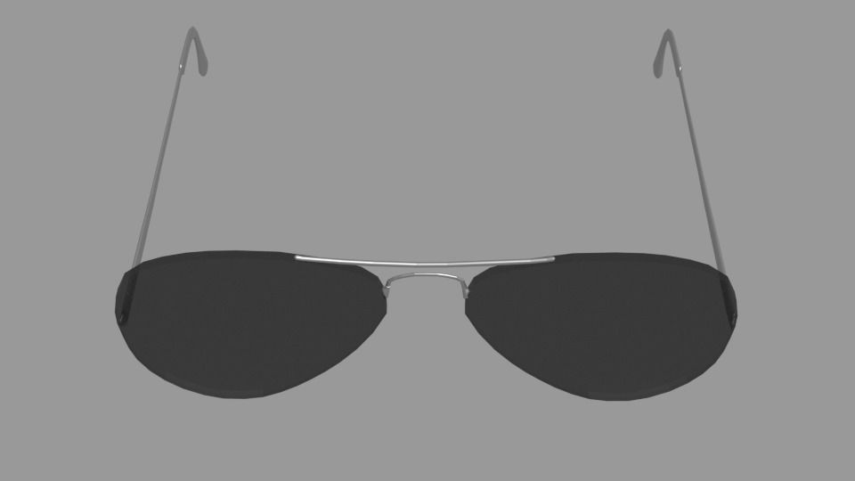 Aviator Sunglasses Low-poly 3D model_4