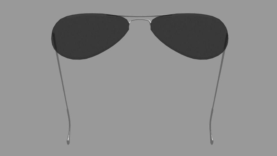 Aviator Sunglasses Low-poly 3D model_3