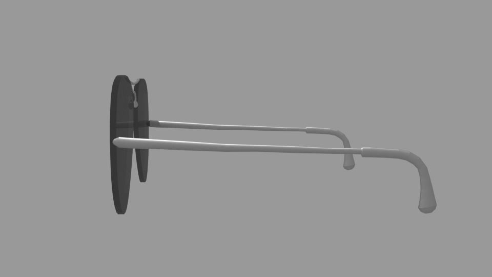 Aviator Sunglasses Low-poly 3D model_2