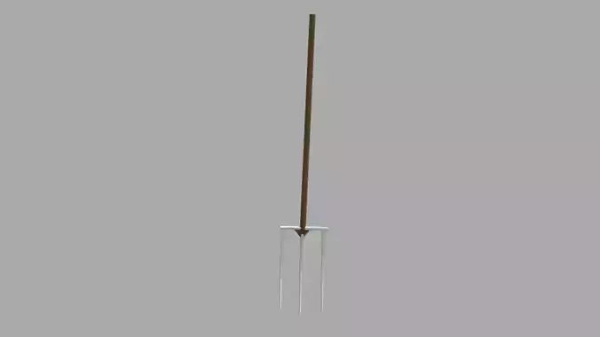 Pitchfork fork with wooden handle