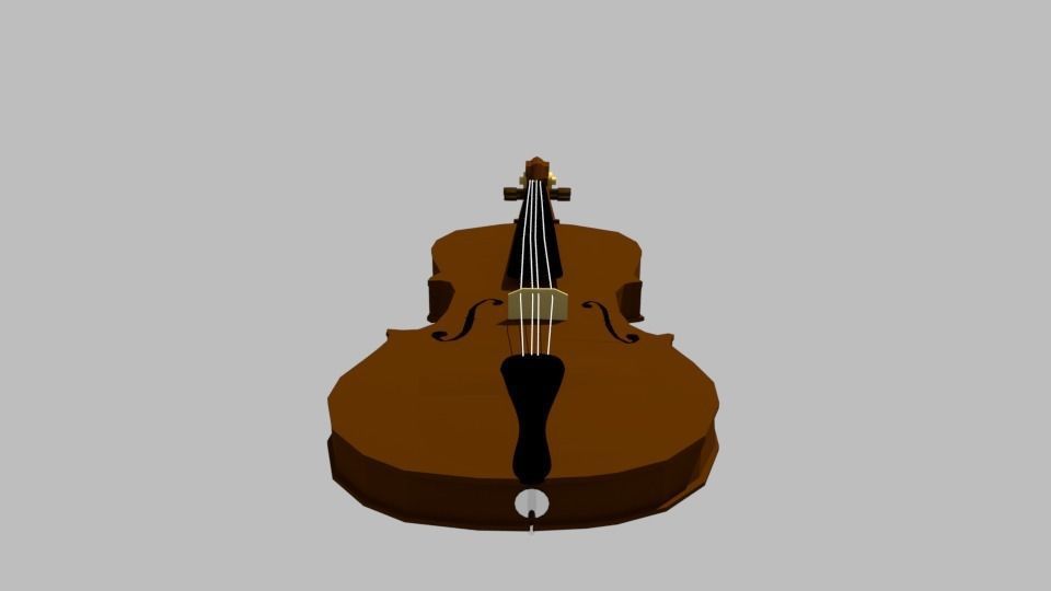 Double Bass Low-poly 3D model_3