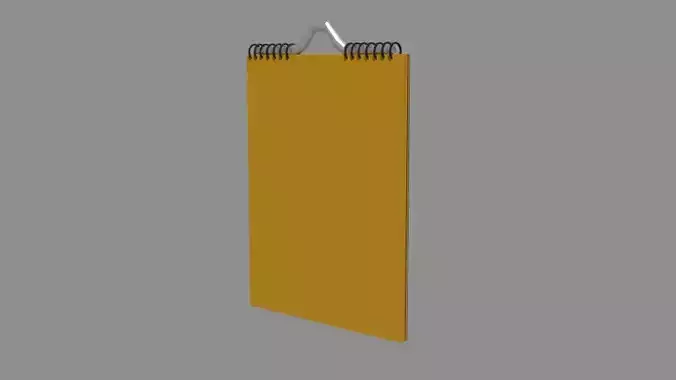Clipboard paper hanging Low-poly 3D model