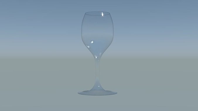 Wine Glass Low-poly 3D model