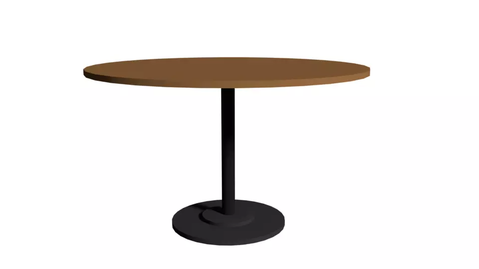 Table round Free low-poly 3D model_0