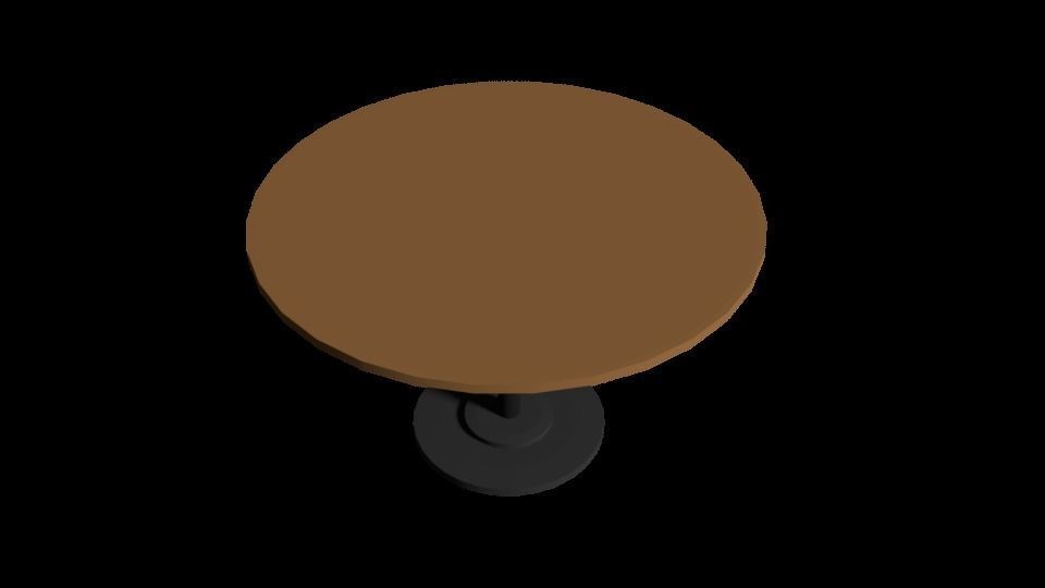 Table round Free low-poly 3D model_1