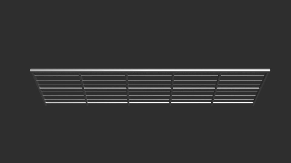 Railing metal shelf Low-poly 3D model_3