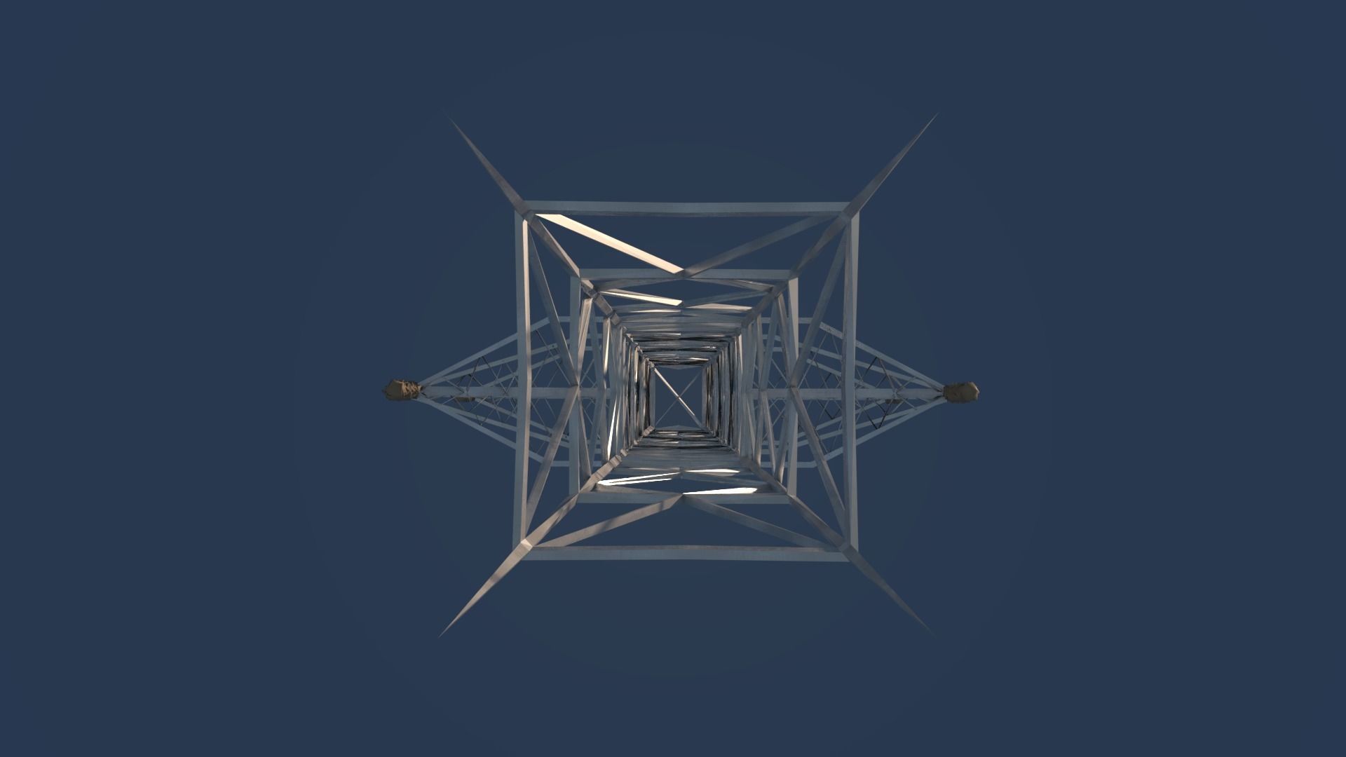 Pylon high voltage tower Low-poly 3D model_4