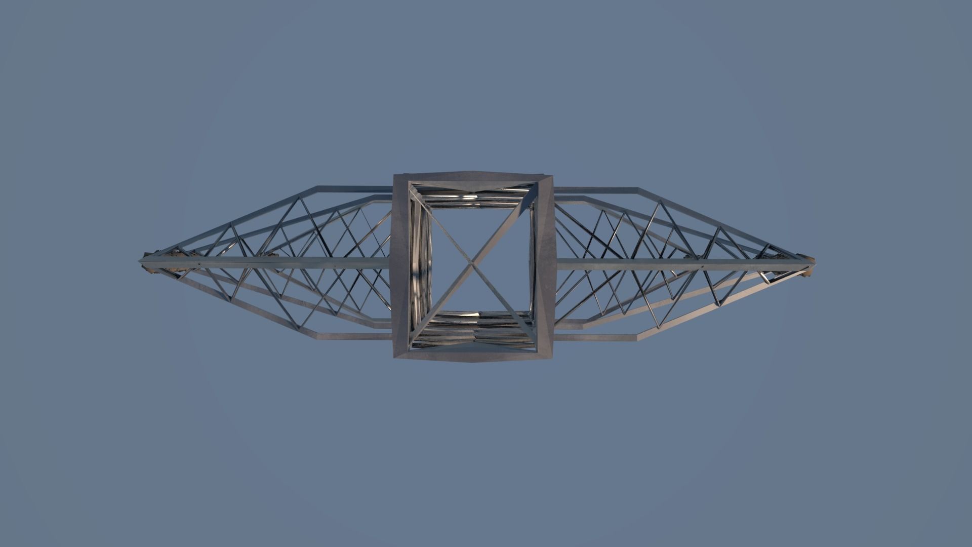 Pylon high voltage tower Low-poly 3D model_3