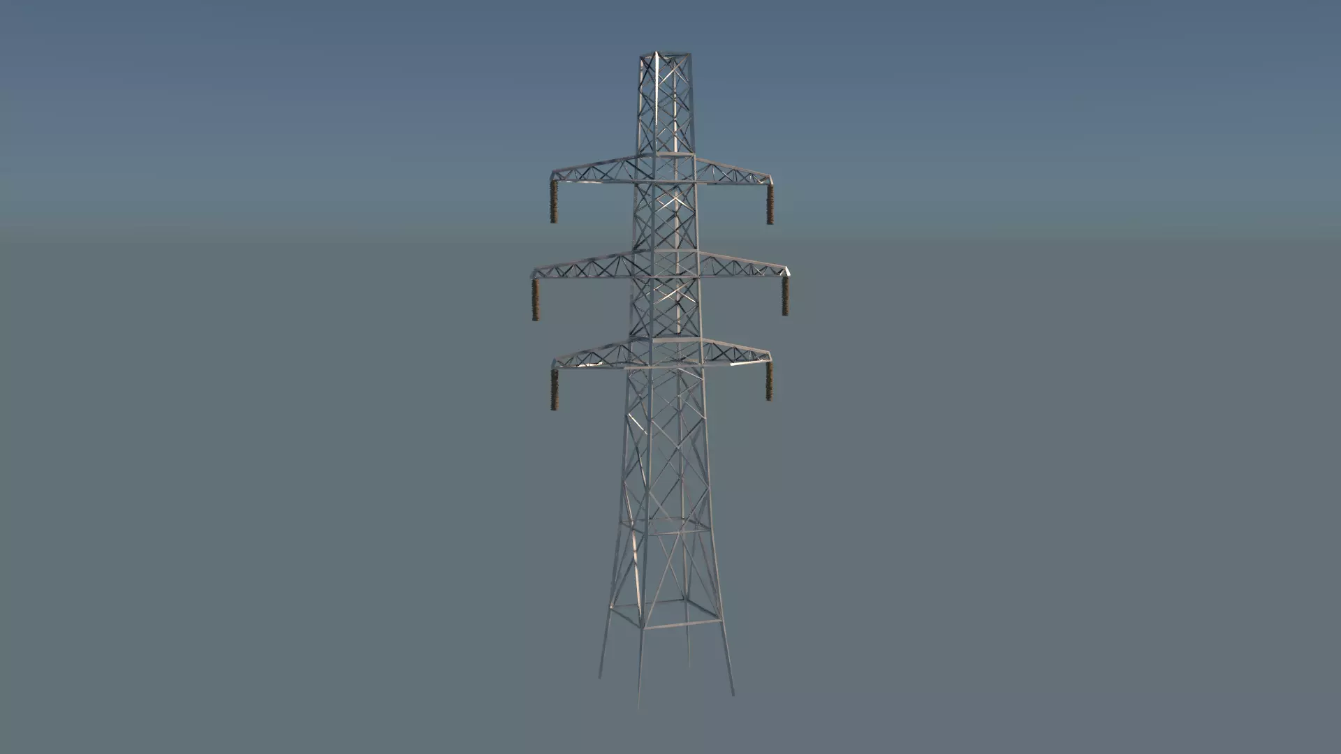 Pylon high voltage tower Low-poly 3D model_0