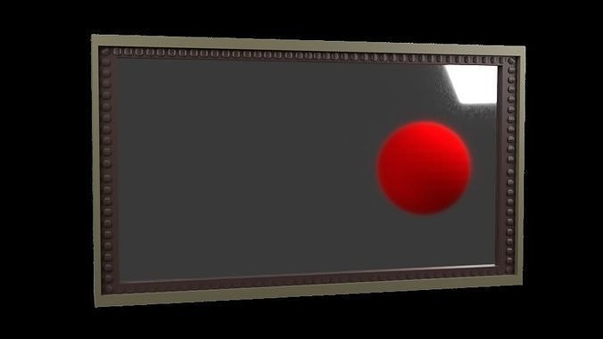 Mirror ball in frame Low-poly 3D model