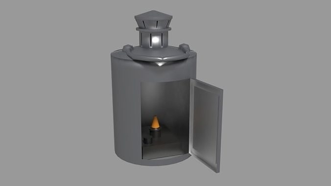 Candlelit Lamp Low-poly 3D model