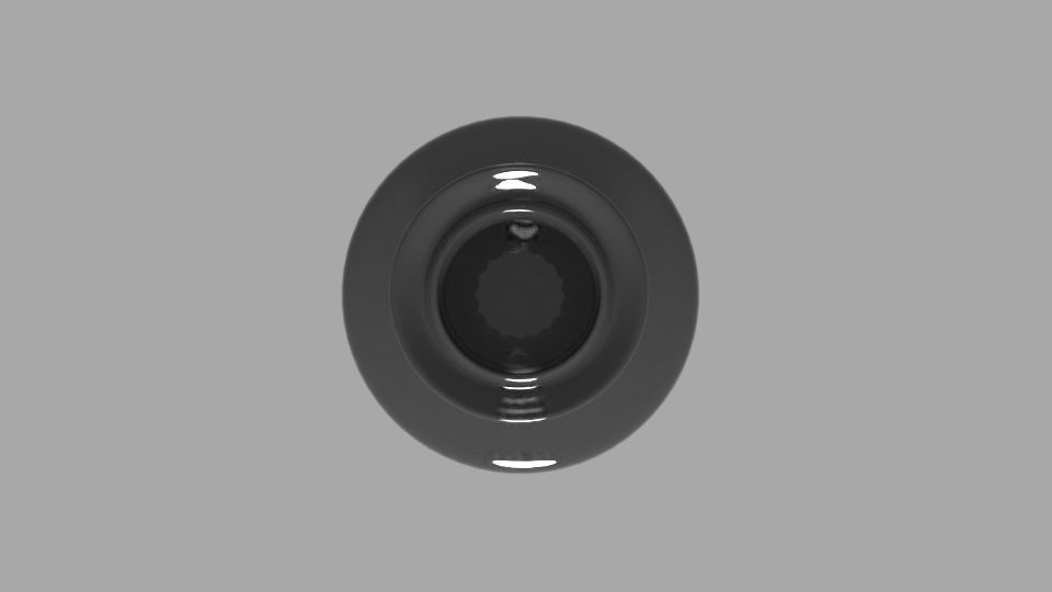 Inkwell vase Low-poly 3D model_1