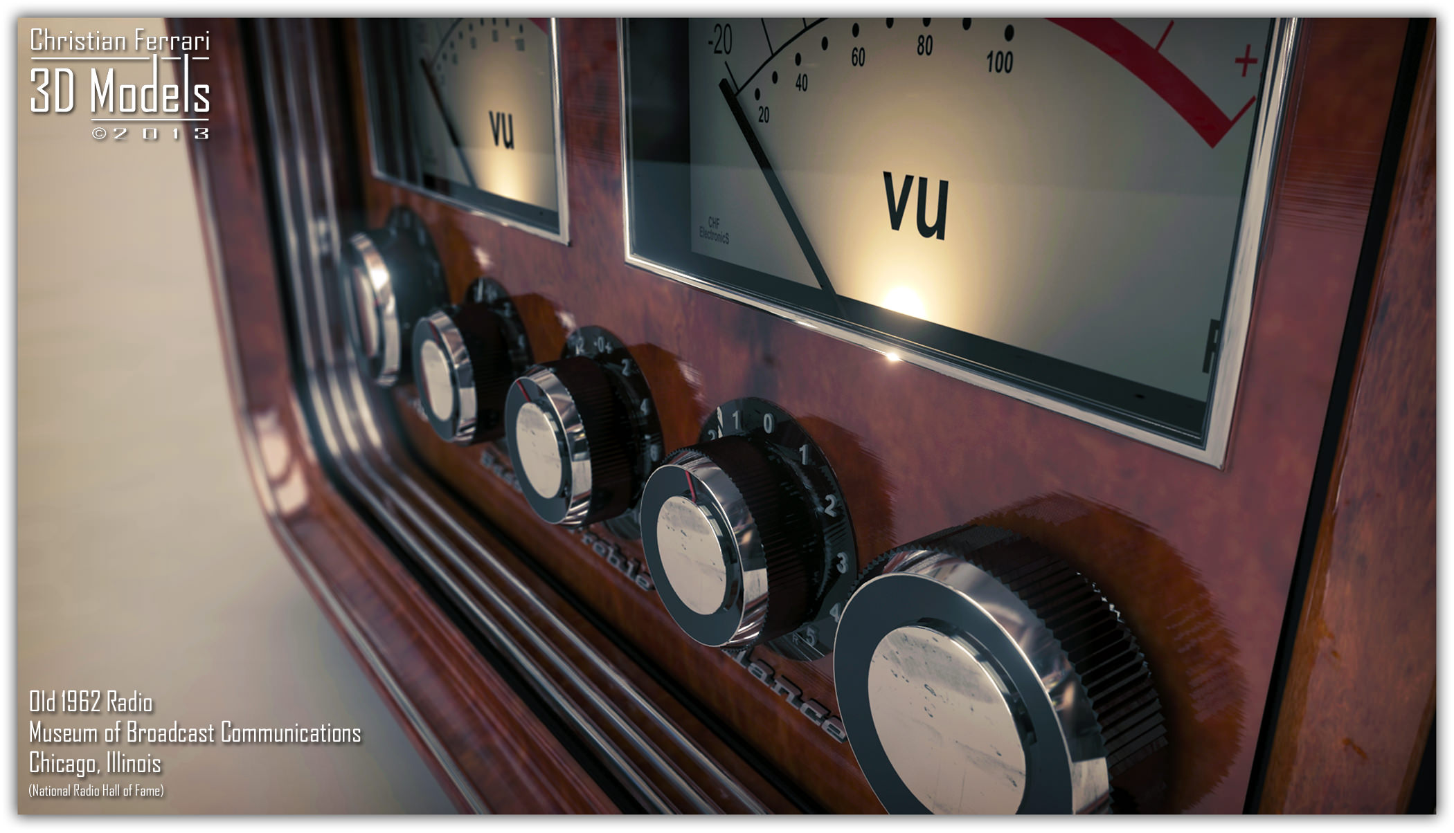 Old Time Radio 3D model_2