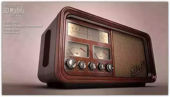 Old Time Radio 3D model