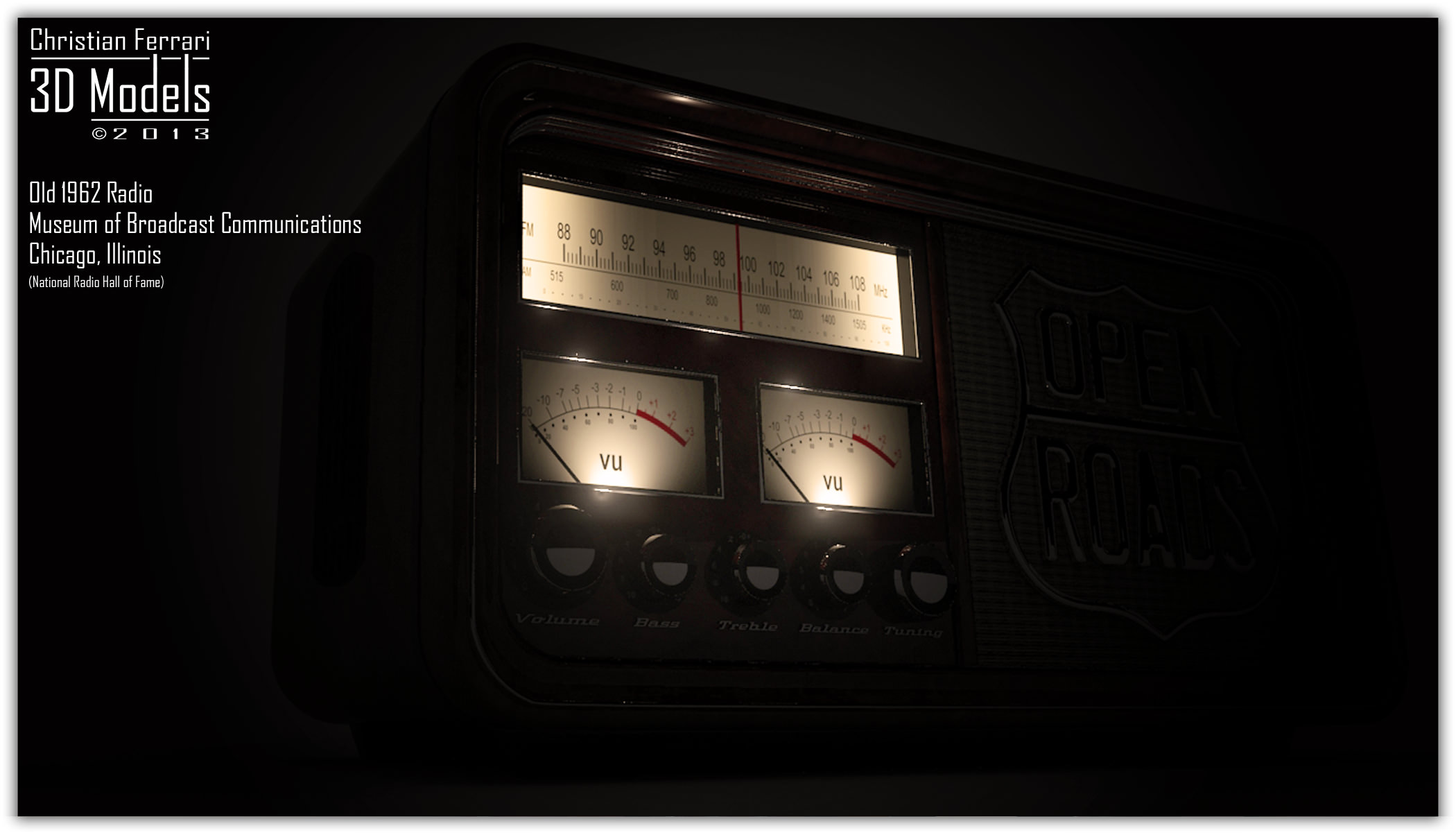 Old Time Radio 3D model_3
