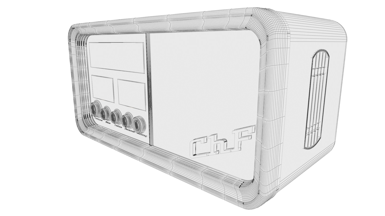 Old Time Radio 3D model_5