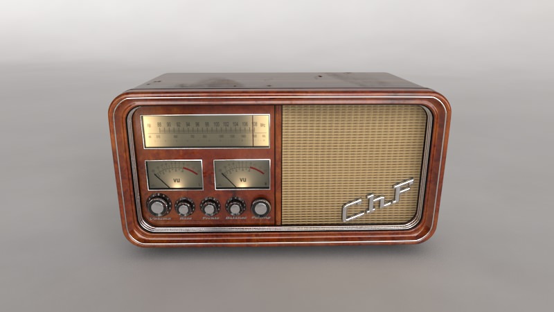Old Time Radio 3D model_8