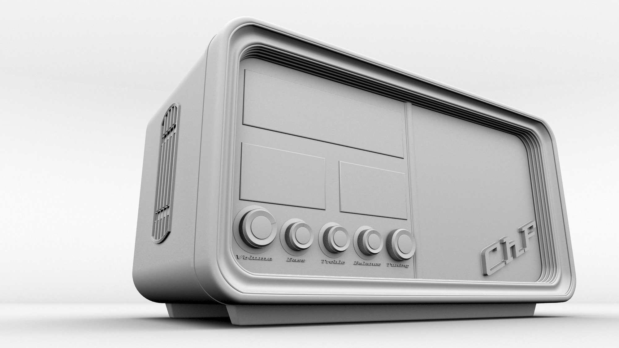Old Time Radio 3D model_7