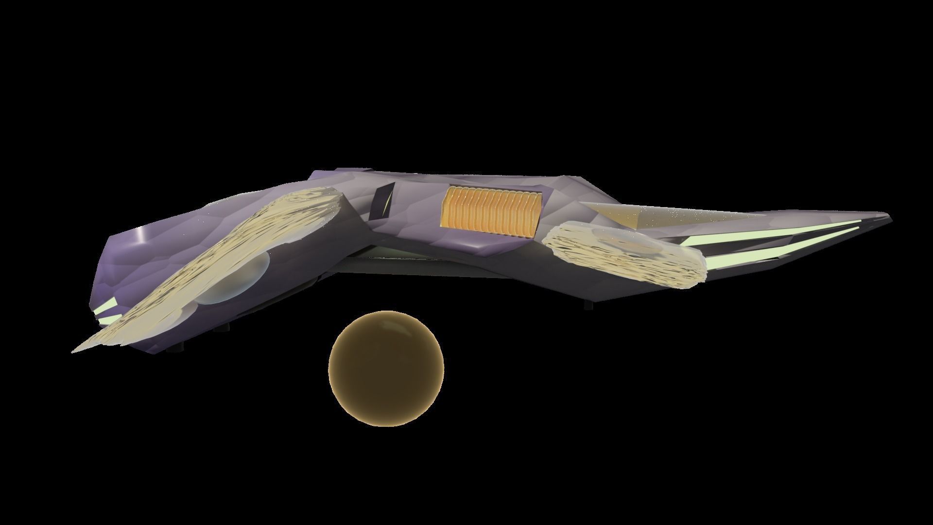 Rigged UFO 3D model_2