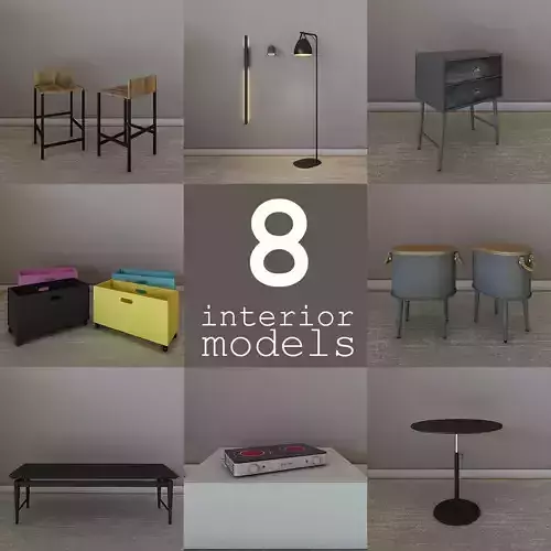 Interior furniture architecture models pack