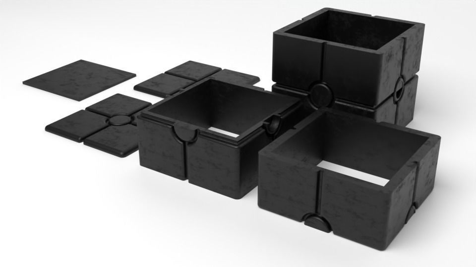 Star Wars black container crate 1-6 scale 3D print model_4