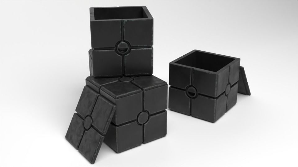 Star Wars black container crate 1-18 scale Kenner Hasbro 3D print model_3