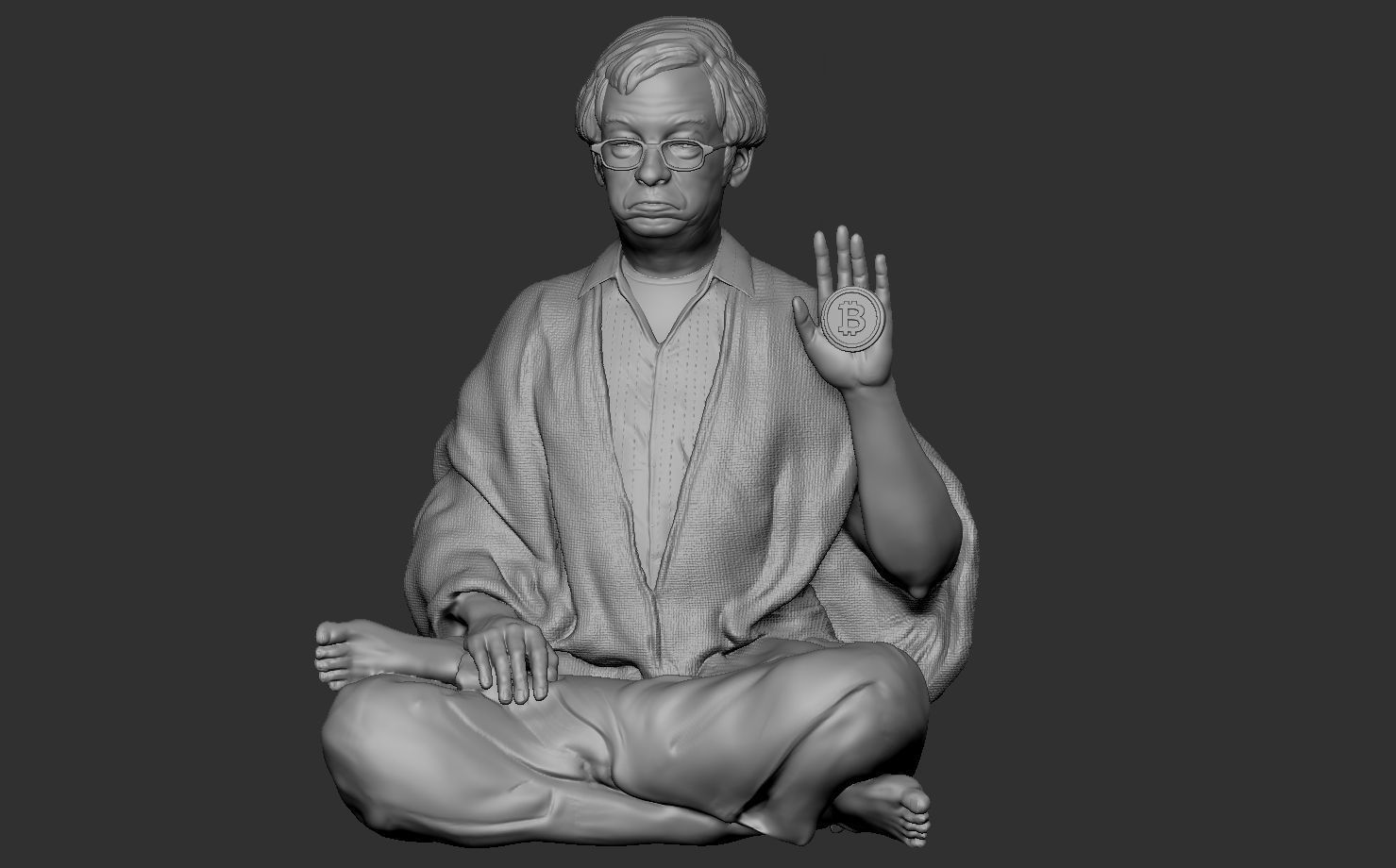 Satoshi Nakamoto Bitcoin 3D print model_1