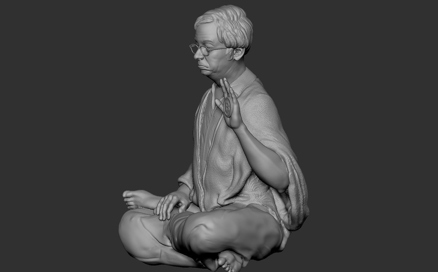 Satoshi Nakamoto Bitcoin 3D print model_2