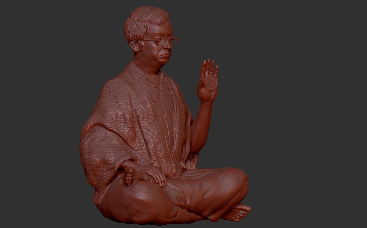 Satoshi Nakamoto Bitcoin 3D print model_3