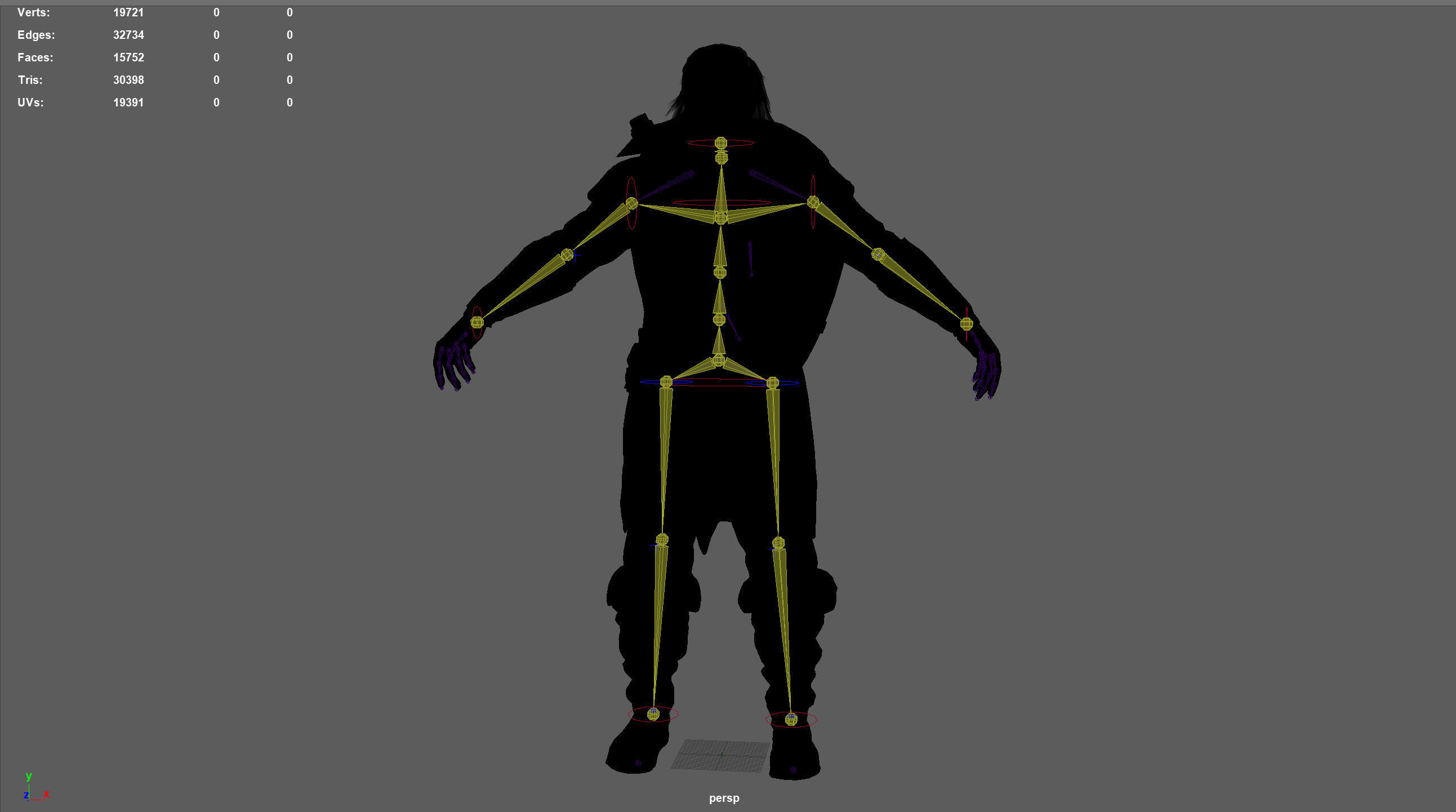 Slavic Warrior - Low-poly model of the character Low-poly 3D model_11