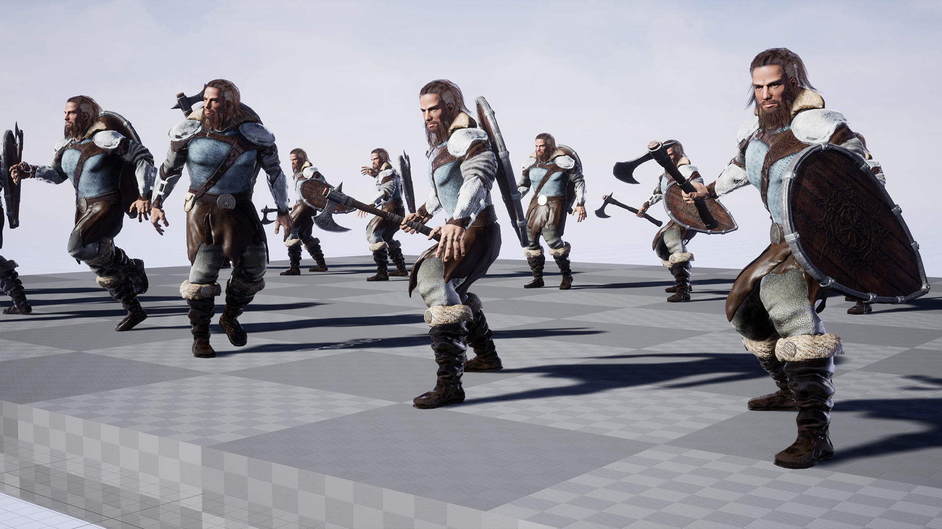 Slavic Warrior - Low-poly model of the character Low-poly 3D model_9