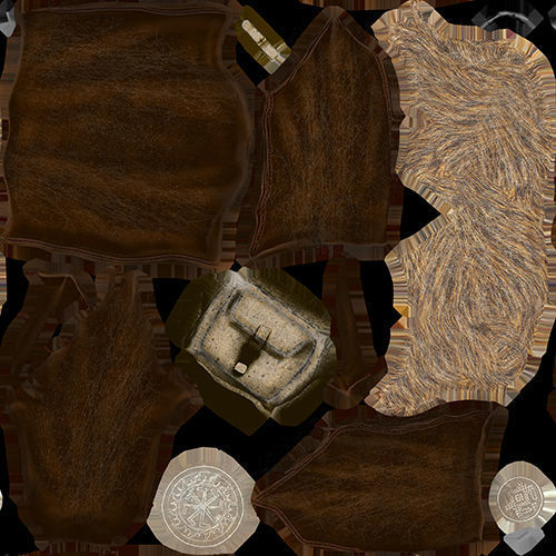 Slavic Warrior - Low-poly model of the character Low-poly 3D model_30