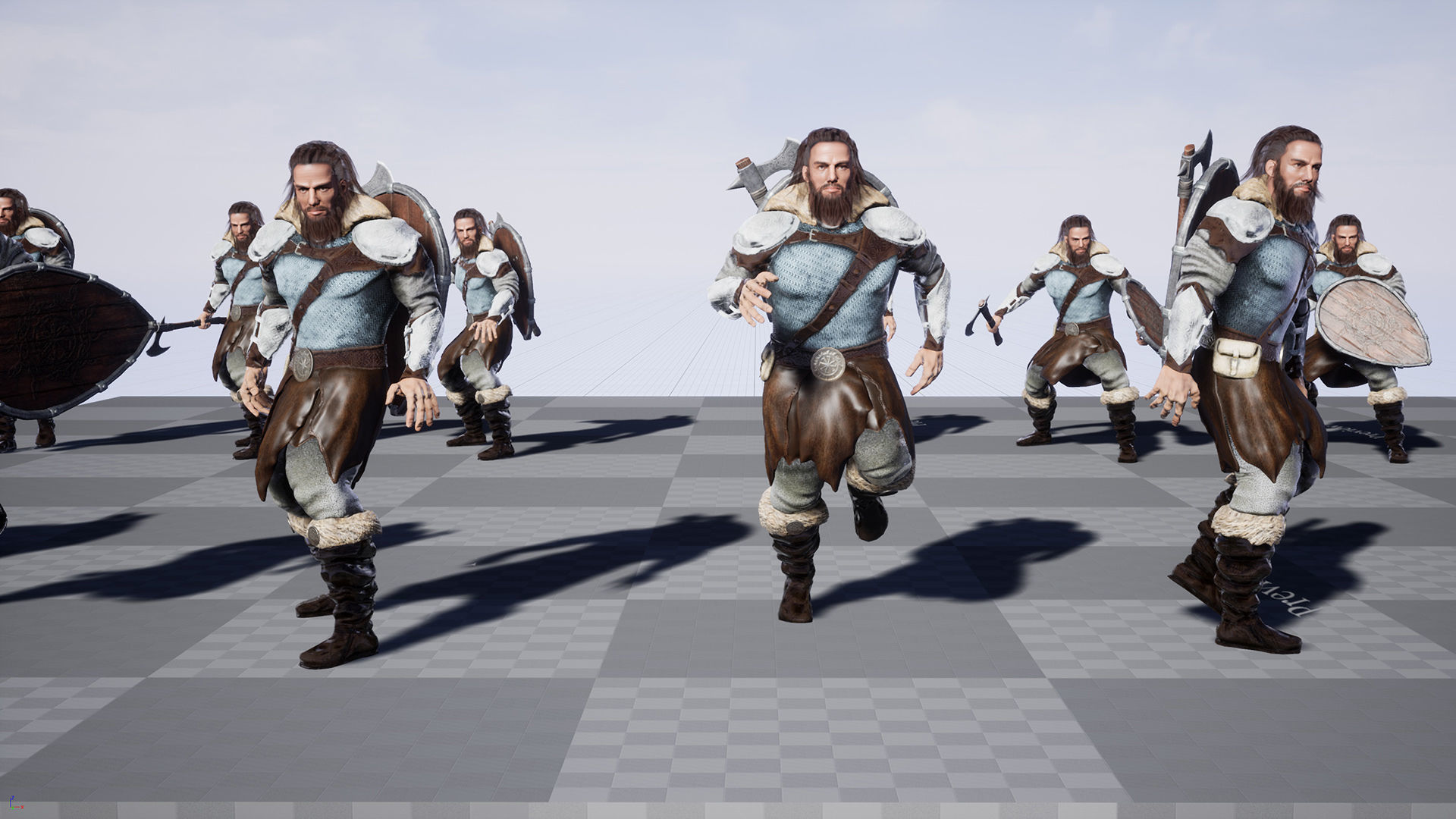 Slavic Warrior - Low-poly model of the character Low-poly 3D model_8